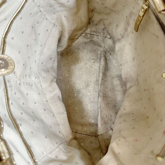 Kate Spade Woven Tote Bag Gold Sequins Summer Bag Beach Tote Shoulder Bag - Picture 9 of 9